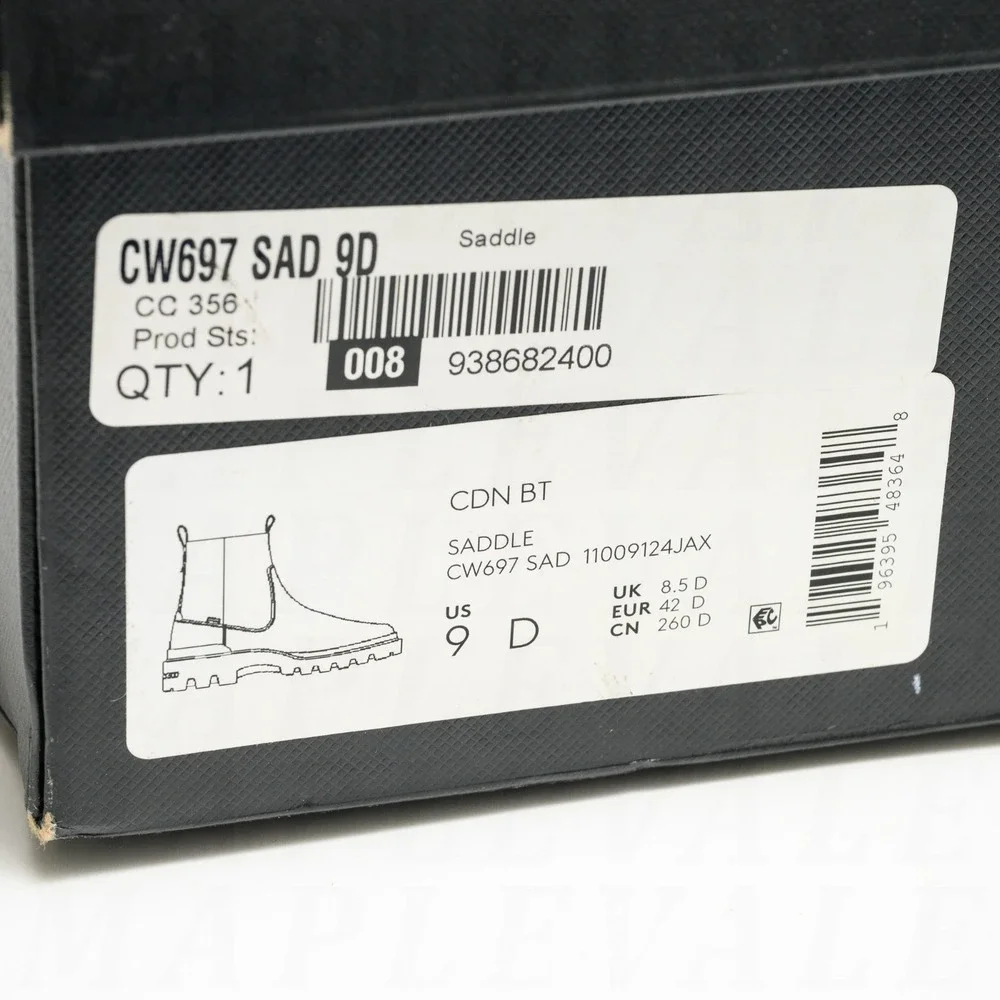 COACH Caiden Men's Sz 9 D Saddle Brown Leather Chelsea Boots Zipper CW697 NIB